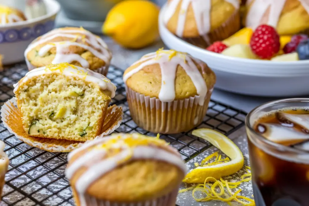 Bright & Moist Lemon Zucchini Muffins 4 lemon zucchini muffins recipe