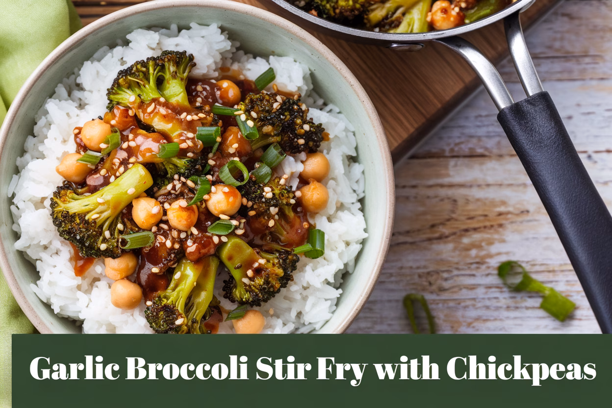 Garlic Broccoli and Chickpea Stir Fry: A Quick, Flavorful Veggie Delight