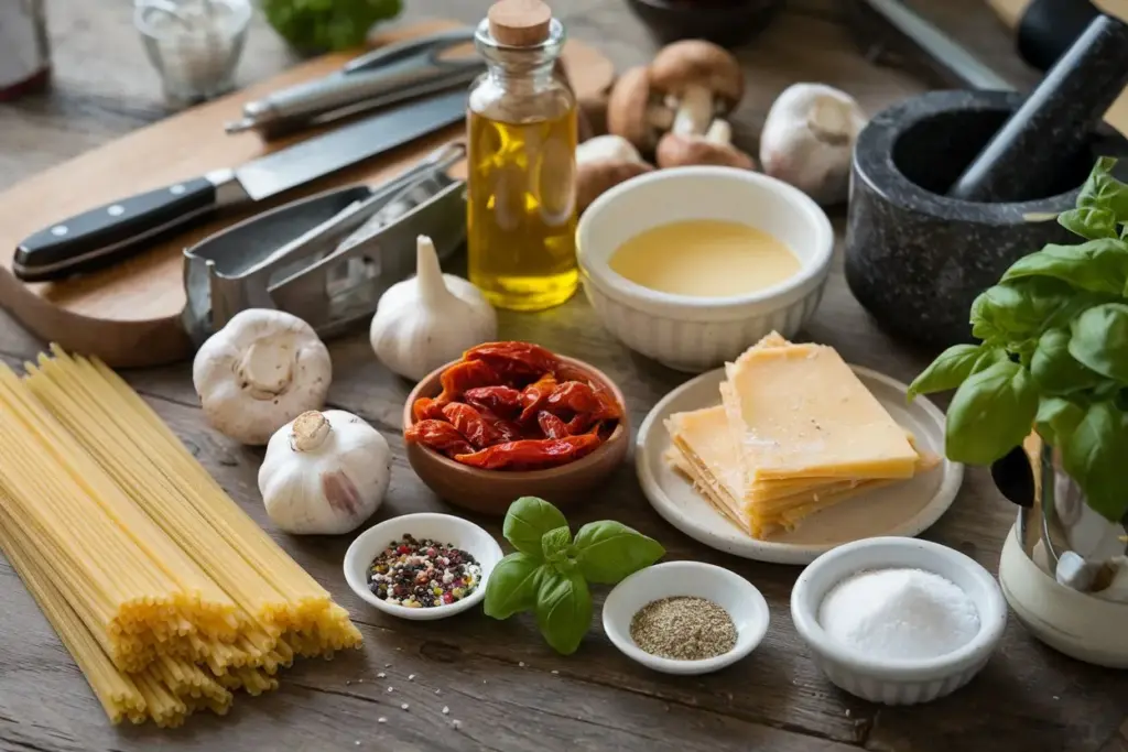 Pasta with Sun Dried Tomatoes