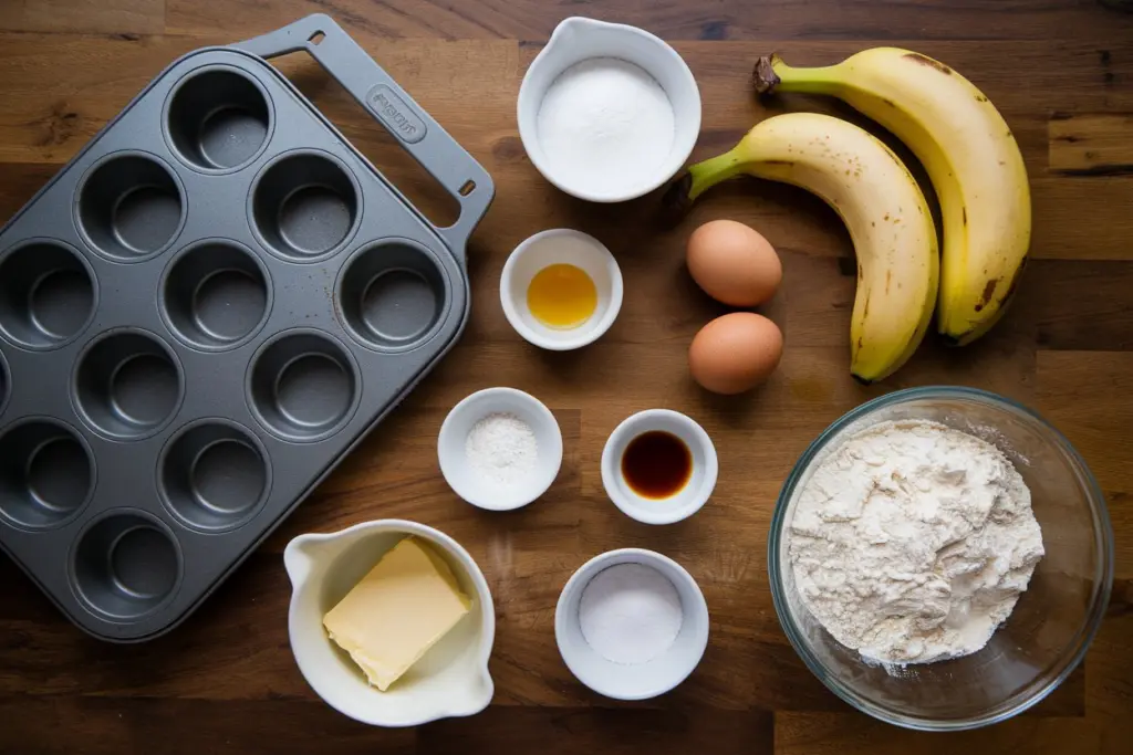 Soft Banana Sourdough Muffins 2 Soft Banana Sourdough Muffins