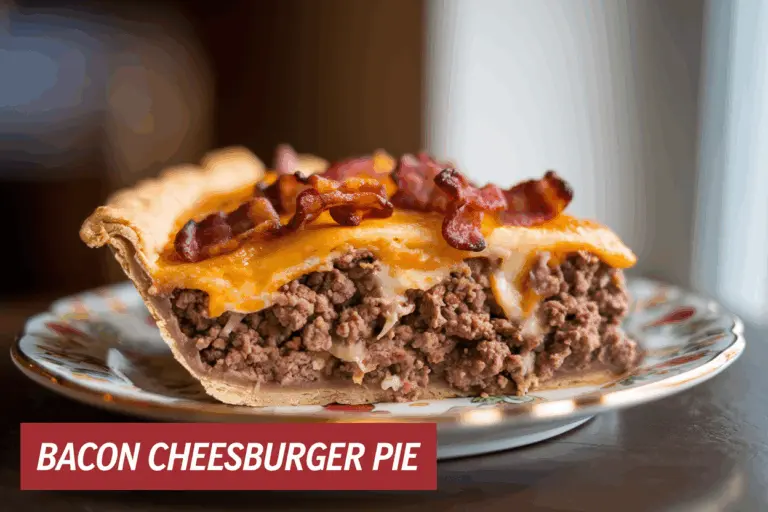 Irresistible Bacon Cheeseburger Pie Recipe-Easy & delicious!