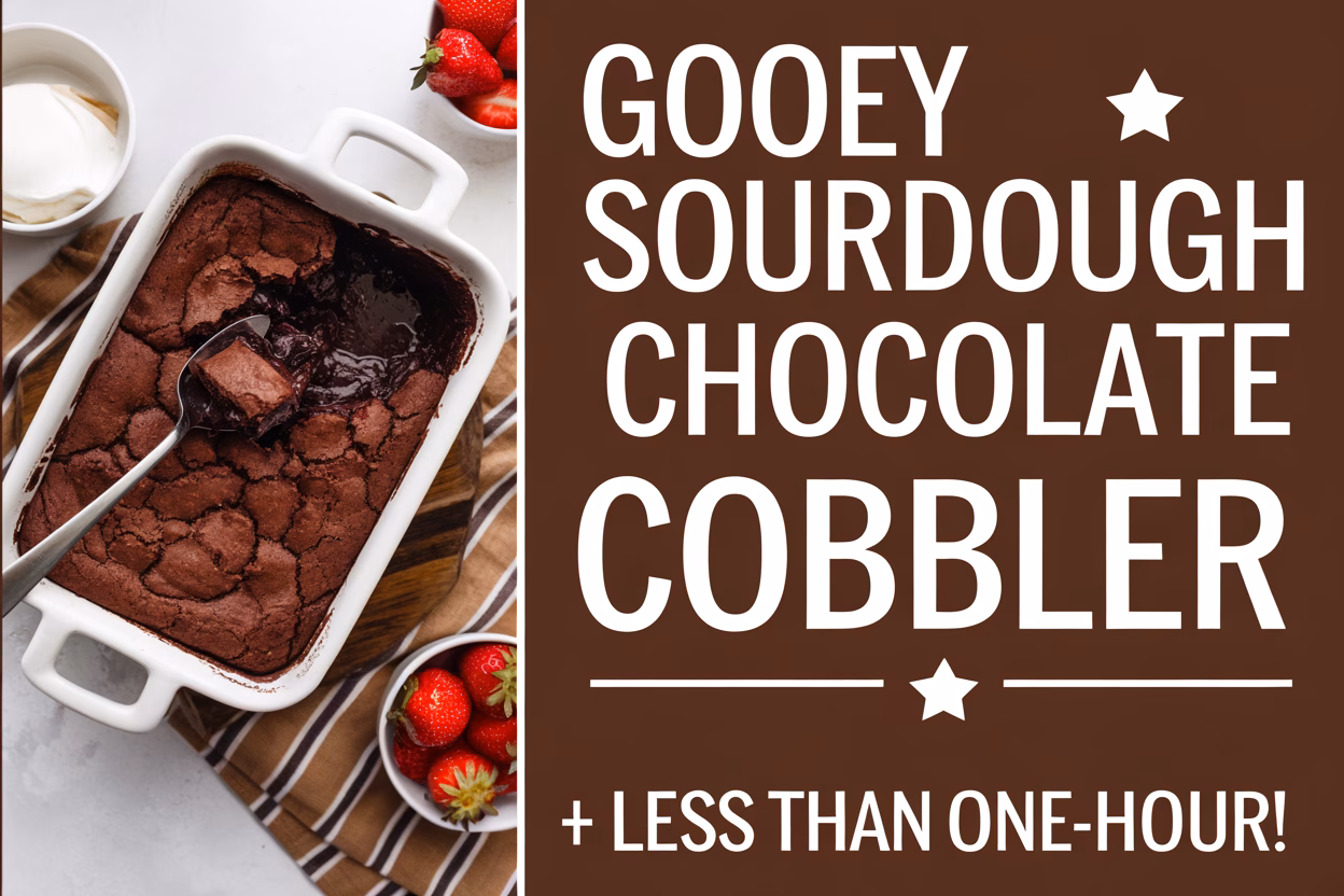 Gooey Sourdough Chocolate Cobbler Delight: A Decadent Dessert Recipe
