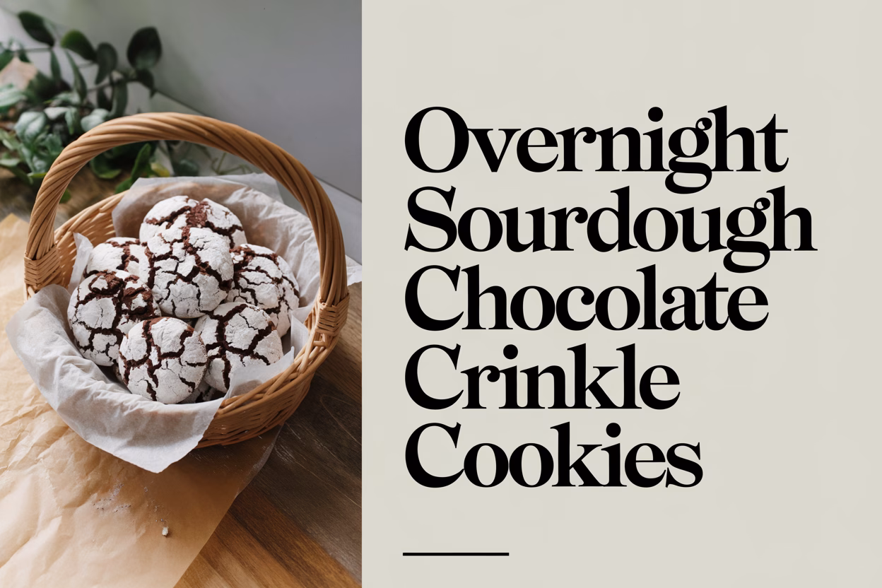 Soft & Chewy Overnight Sourdough Chocolate Crinkle Cookies Recipe – Easy, Decadent, and Irresistible