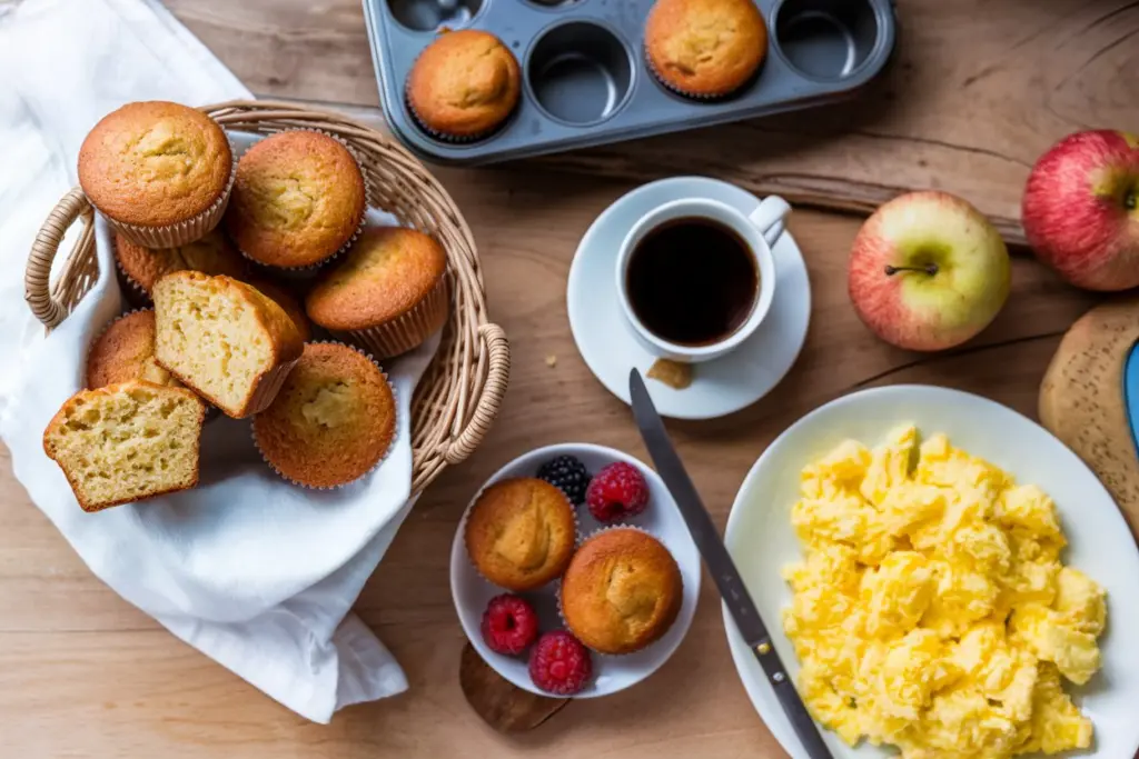 Soft Banana Sourdough Muffins 4 sourdough muffins