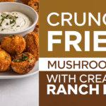 Golden Fried Mushrooms with Creamy Ranch Dipping Sauce Recipe