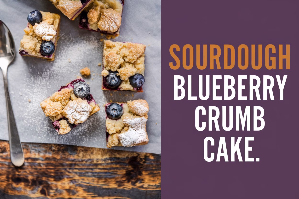 Easy Sourdough Blueberry Crumb Cake Recipe