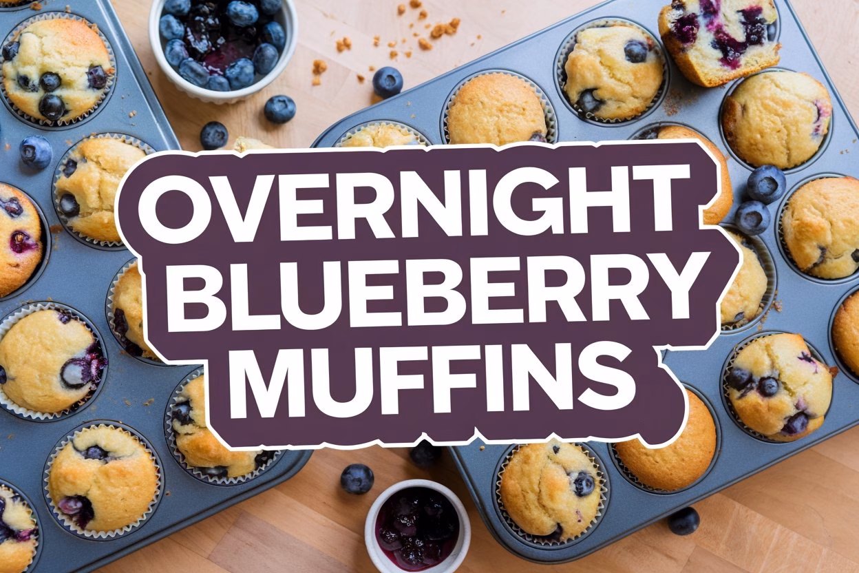 Homemade Overnight Sourdough Blueberry Muffins Recipe