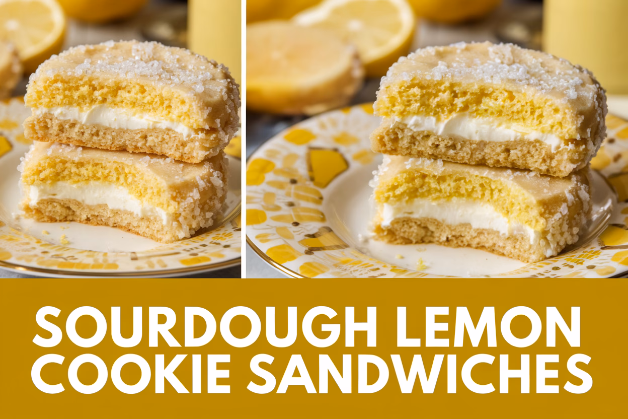 Sourdough Lemon Cookie Sandwiches with Creamy Filling: A Zesty Sweet Trea