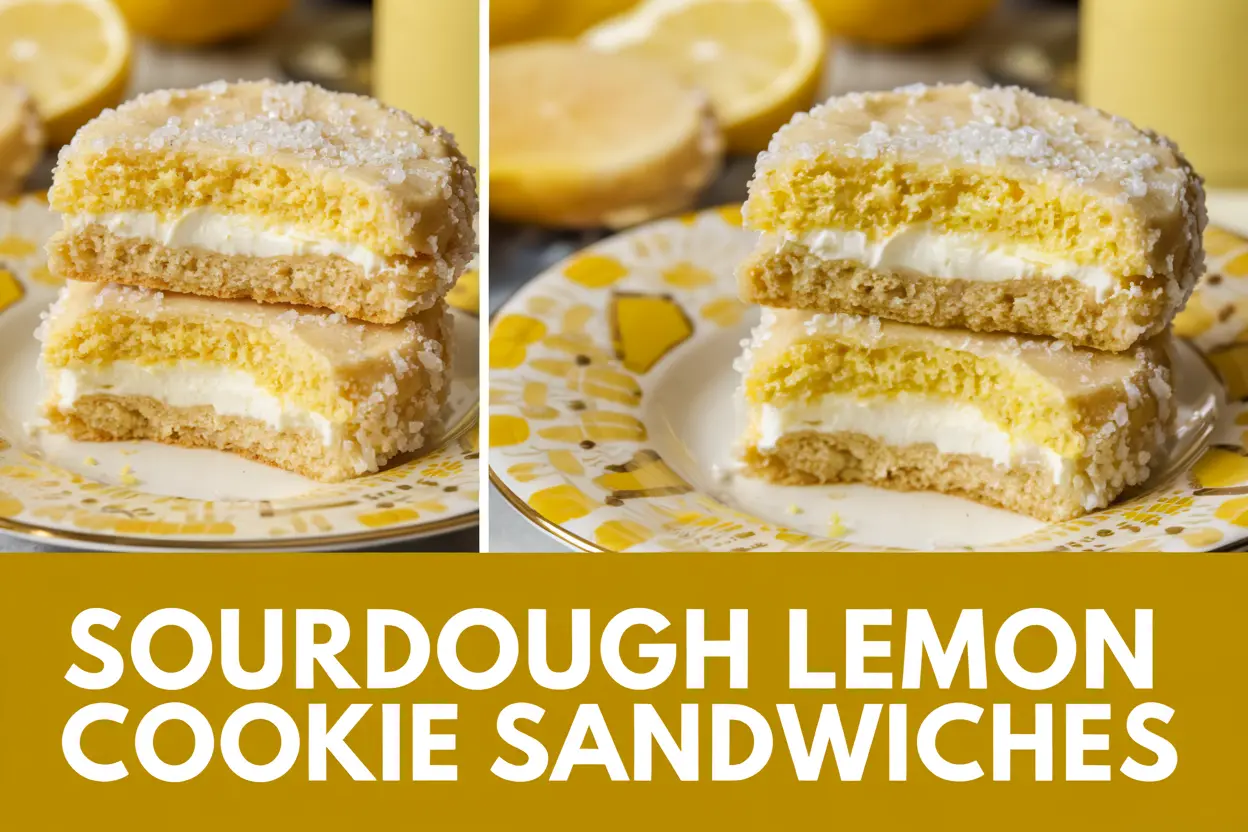 Sourdough Lemon Cookie Sandwiches with Creamy Filling: A Zesty Sweet Trea