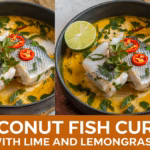 Tangy Coconut Fish Curry with Lime and Lemongrass: A Vibrant, Tropical Dish