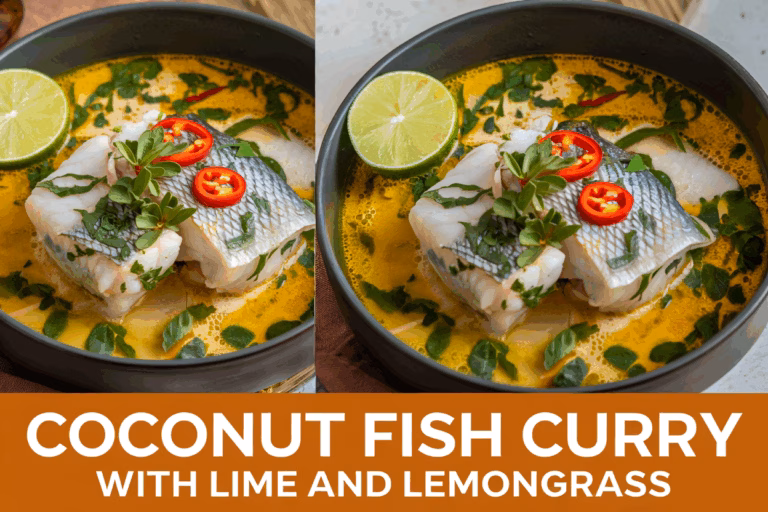 Tangy Coconut Fish Curry with Lime and Lemongrass: A Vibrant, Tropical Dish