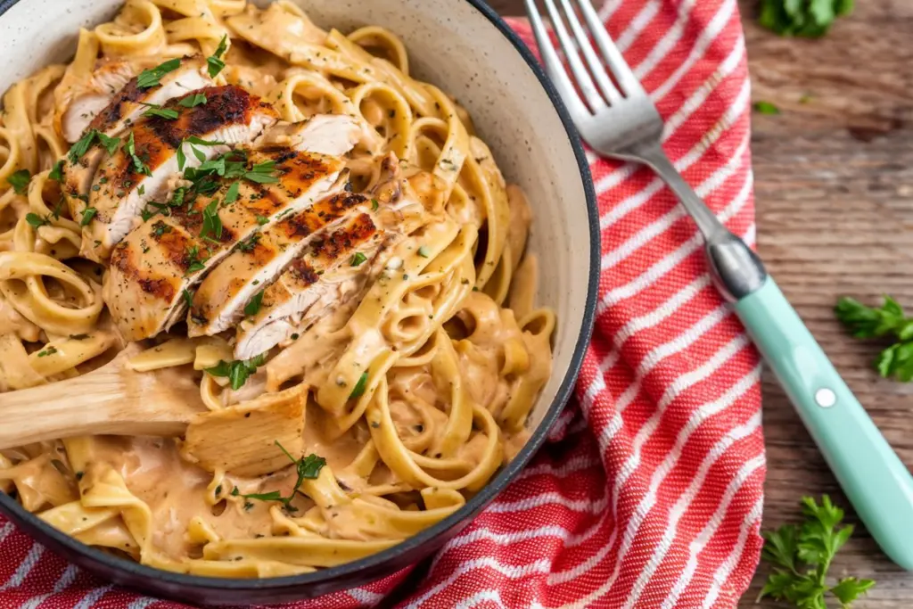 Creamy Cowboy-Style Butter Chicken Linguine 3 chicken linguine