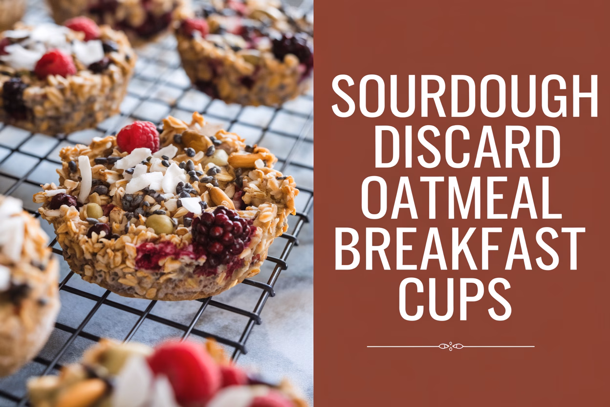 Hearty Sourdough Oatmeal Breakfast Cups with Berries: A Wholesome Morning Treat