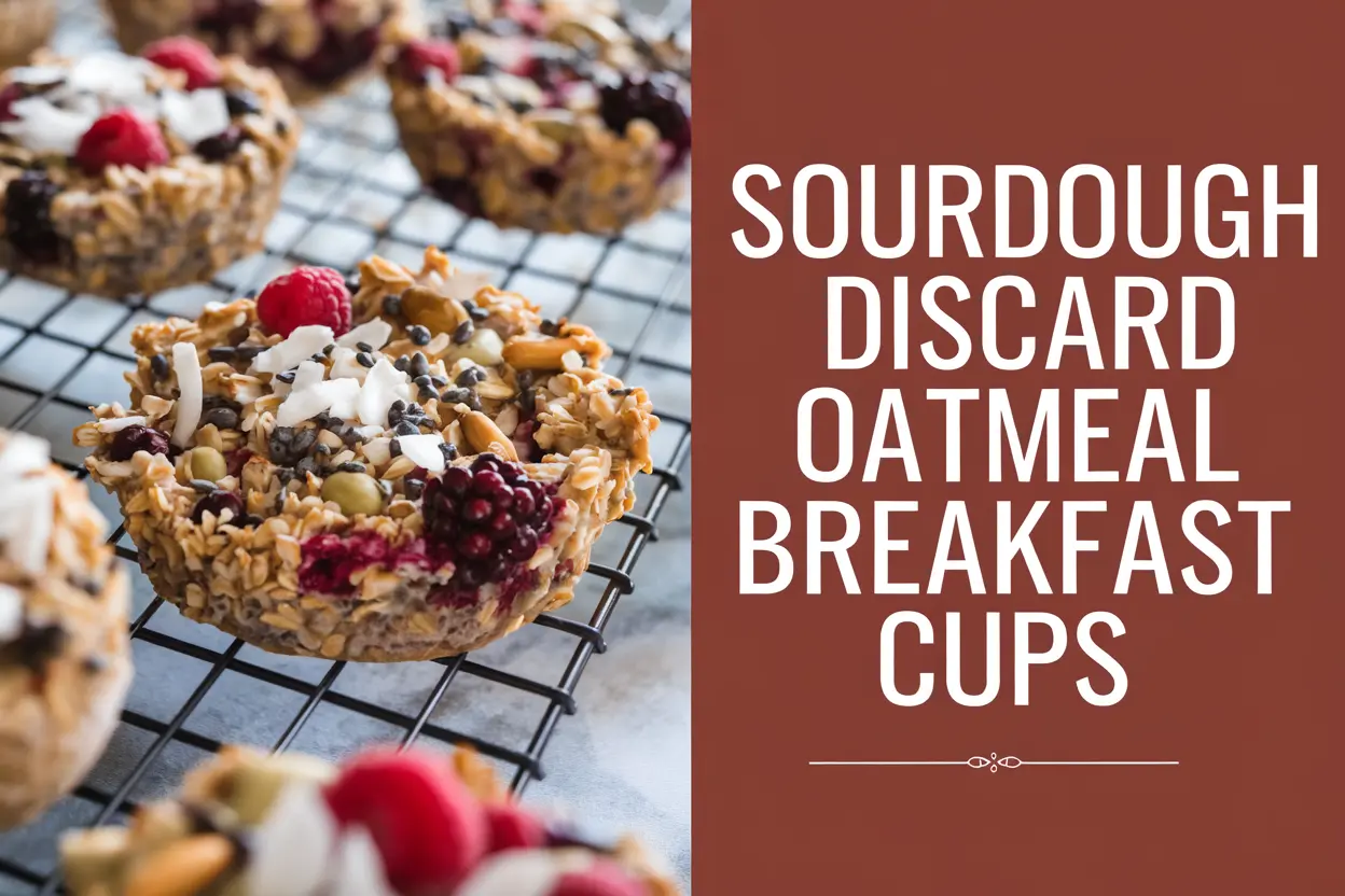 Hearty Sourdough Oatmeal Breakfast Cups with Berries: A Wholesome Morning Treat