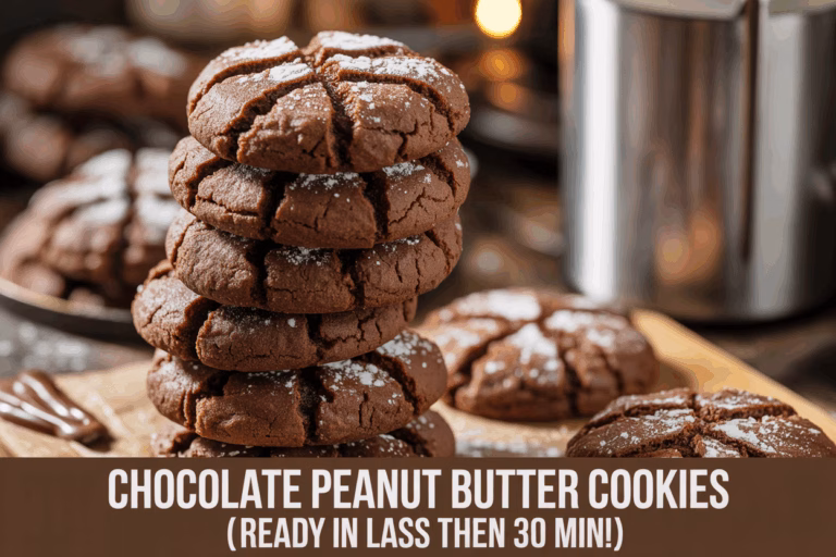 Chocolate Peanut Butter Cookies Recipe ( READY IN 27 MIN!)