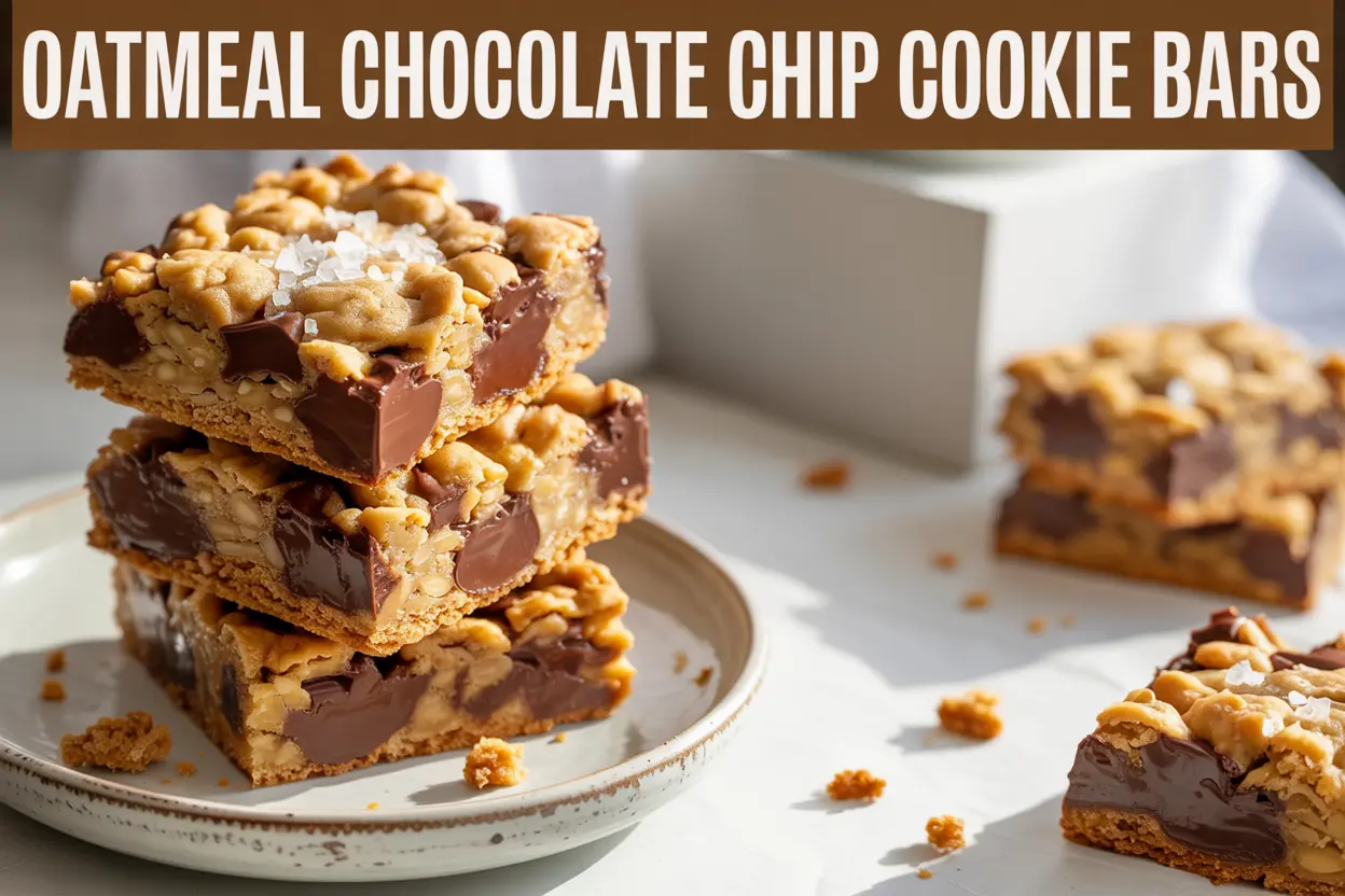 Hearty Oatmeal Chocolate Chip Cookie Bars