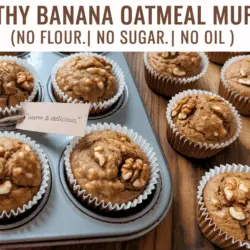 Banana Oatmeal Muffins – Healthy, No-Flour Breakfast Recipe