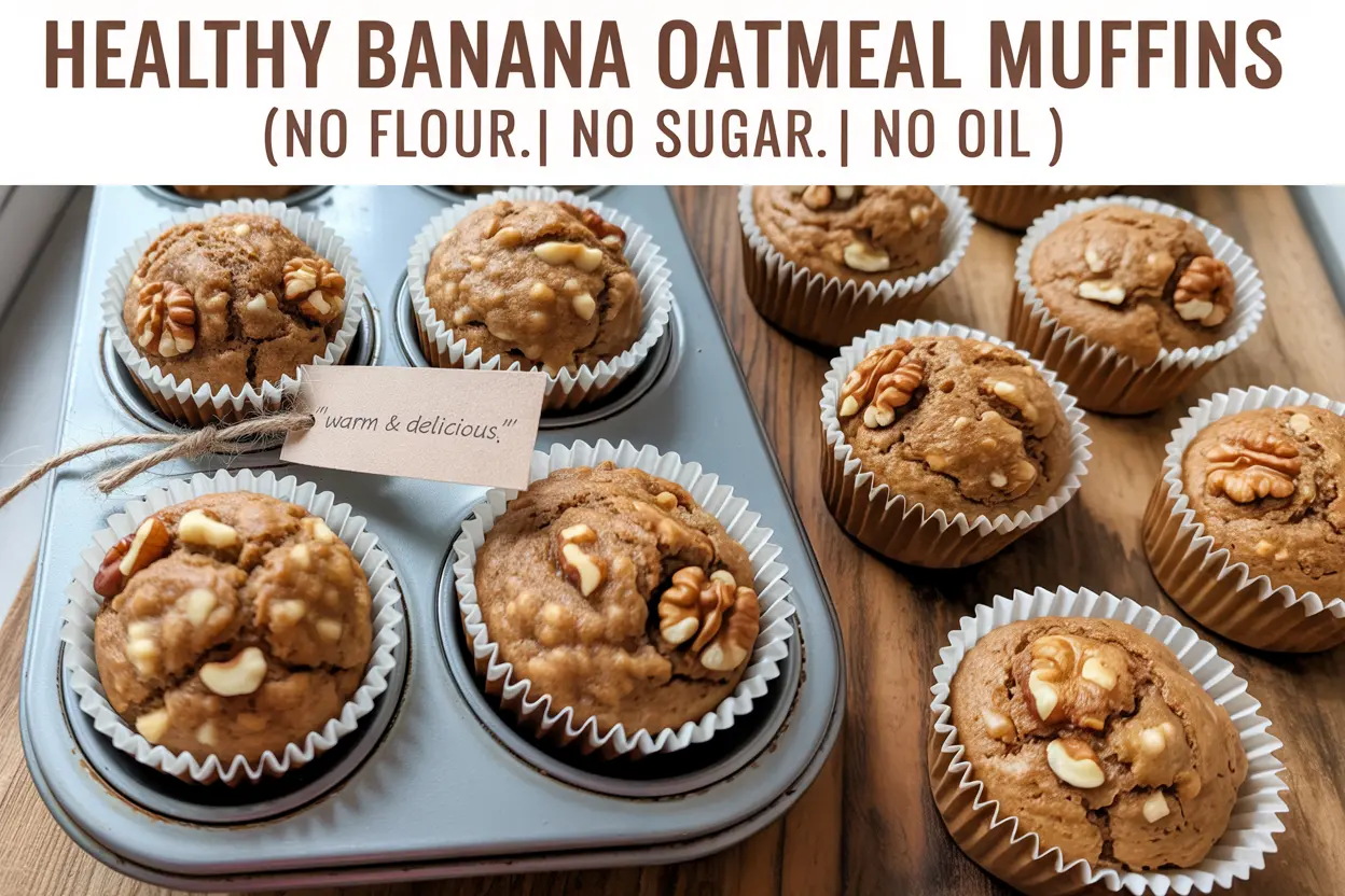 Banana Oatmeal Muffins – Healthy, Wholesome, and Meal Prep-Ready