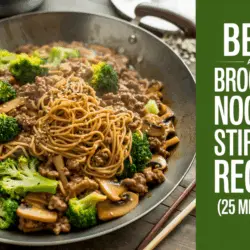 Savory Beef and Broccoli Noodle Recipe (25 minutes!)