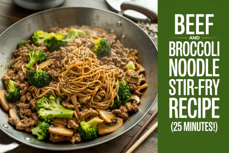 Savory Beef and Broccoli Noodle Recipe (25 minutes!)