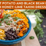 Colorful Sweet Potato and Black Bean Bowl with Honey-Lime Tahini Dressing: A Vibrant, Nutritious Meal