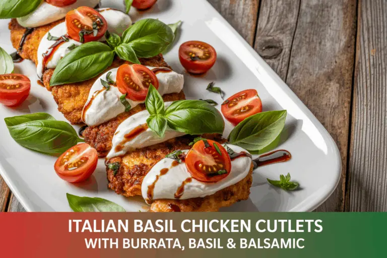 Italian Chicken Cutlets – Easy Dinner with Burrata & Basil
