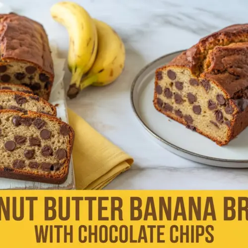 Rich Peanut Butter Banana Bread with Chocolate Chips