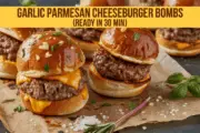 Garlic Parmesan Cheeseburger Bombs