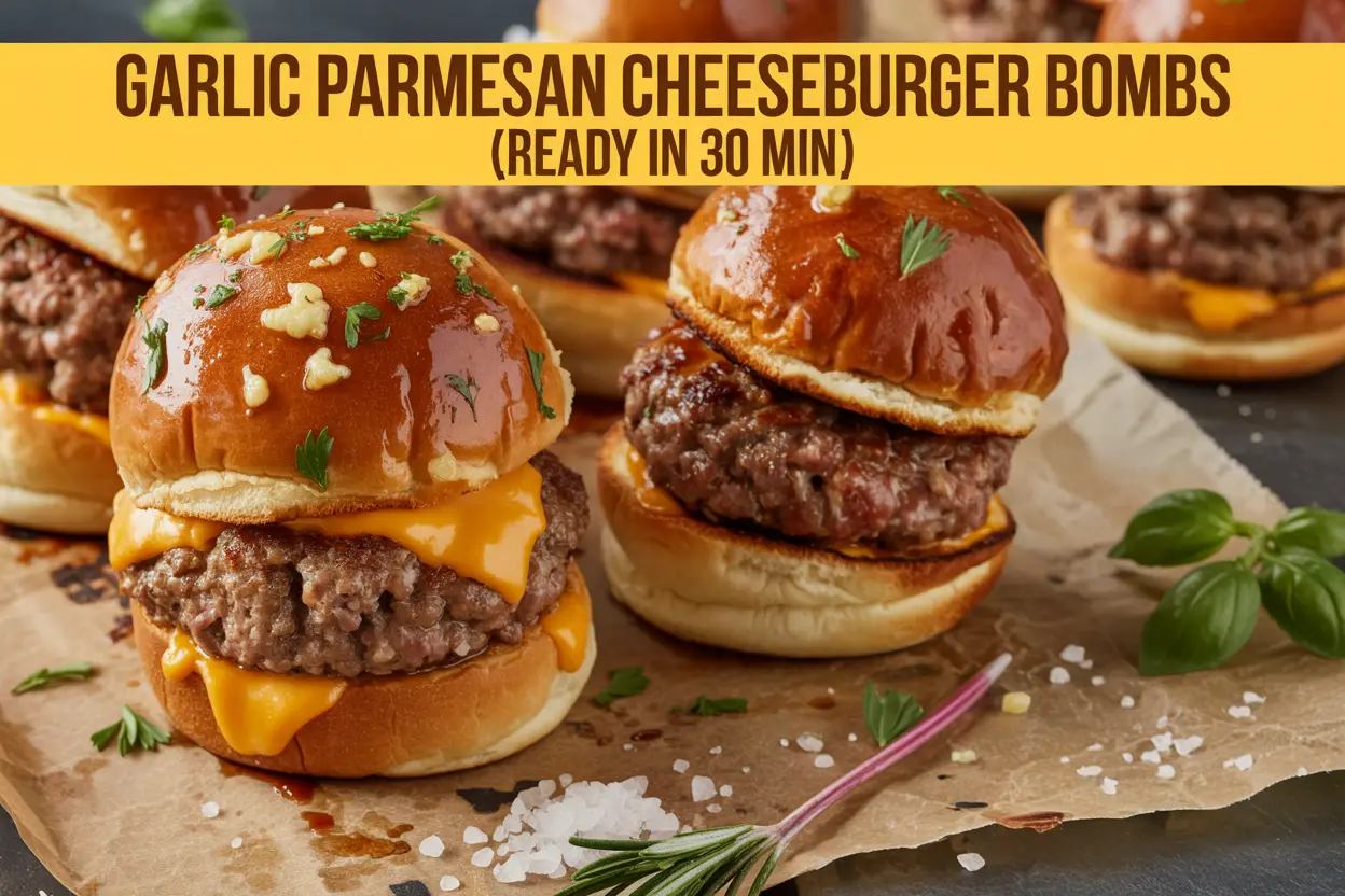 Garlic Parmesan Cheeseburger Bombs