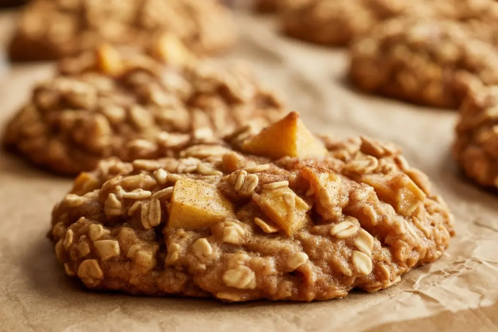 Apple Pie Oatmeal Cookies Recipe (Healthy & Easy!) 5 oatmeal cookies