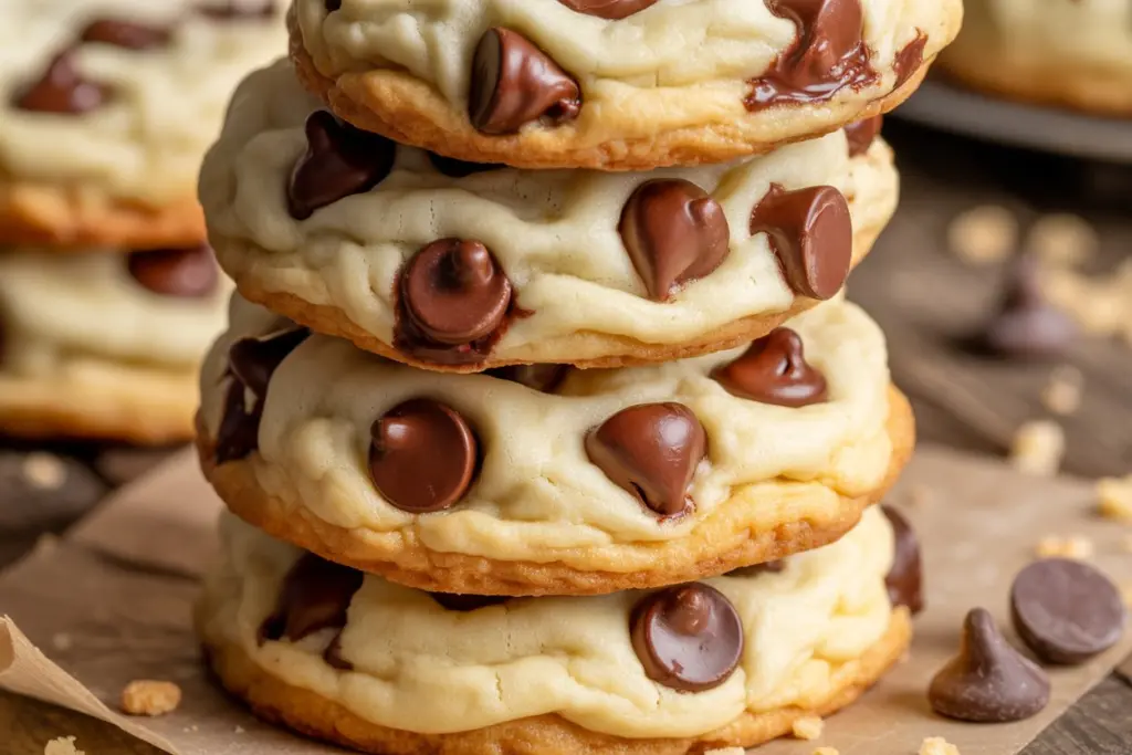 Chocolate Chip Cheesecake Cookies recipe card