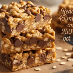 oatmeal chocolate chip cookie bars recipe card