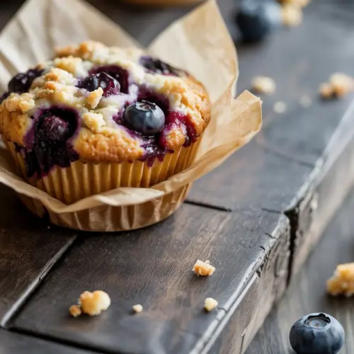 Healthy Yogurt Blueberry Oat Muffins