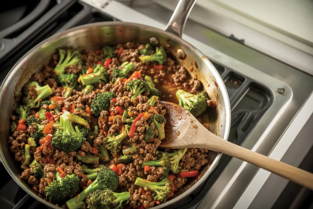 Savory Ground Beef and Broccoli Stir-Fry 3 beef broccoli recipe