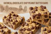 Chewy Oatmeal Chocolate Chip Peanut Butter Bars