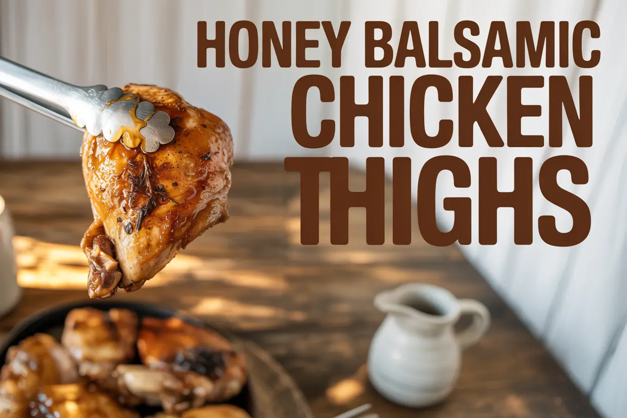 Sticky Sweet & Savory Honey Balsamic Glazed Chicken Thighs