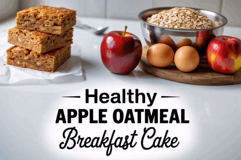 Apple Oat Breakfast Cake Recipe ( Quick & Easy )