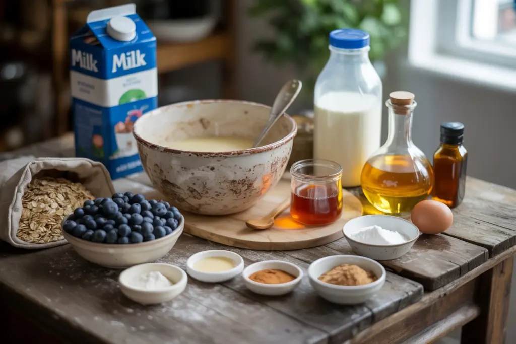 Blueberry Oatmeal Yogurt Muffins