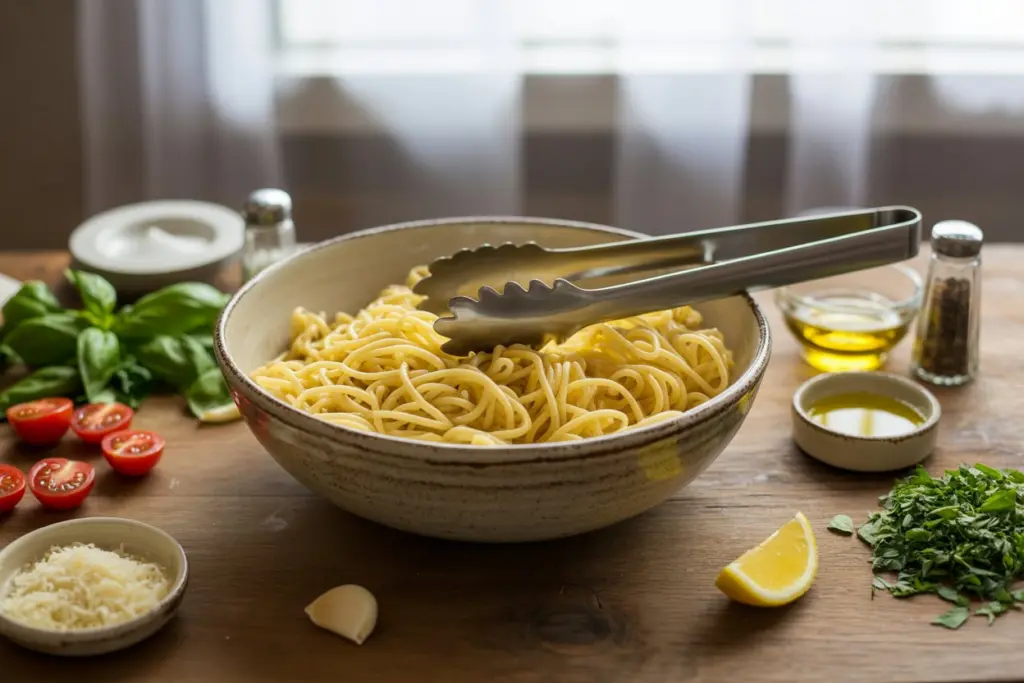 Zesty Lemon Capellini Salad with Fresh Herbs 2 Zesty Lemon Capellini Salad