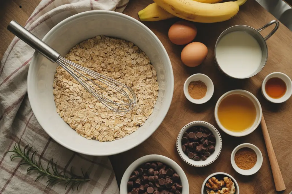Wholesome Banana Baked Oatmeal Cups 2 banana oatmeal cups
