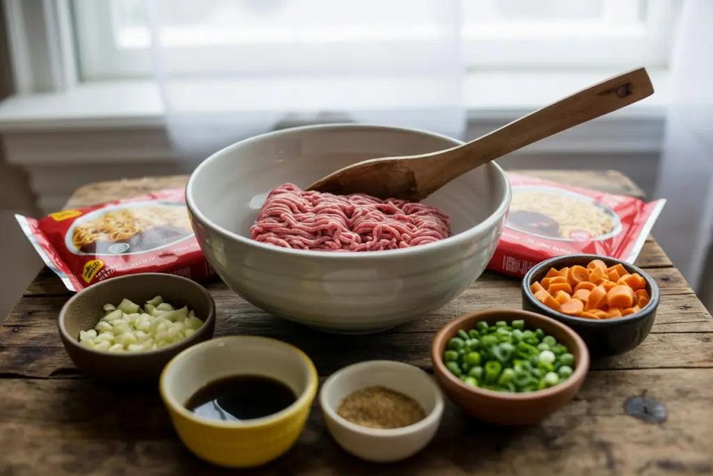 Flavorful Ground Beef Ramen Skillet 2 ground beef ramen skillet