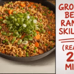 Flavorful Ground Beef Ramen Skillet