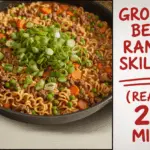Flavorful Ground Beef Ramen Skillet