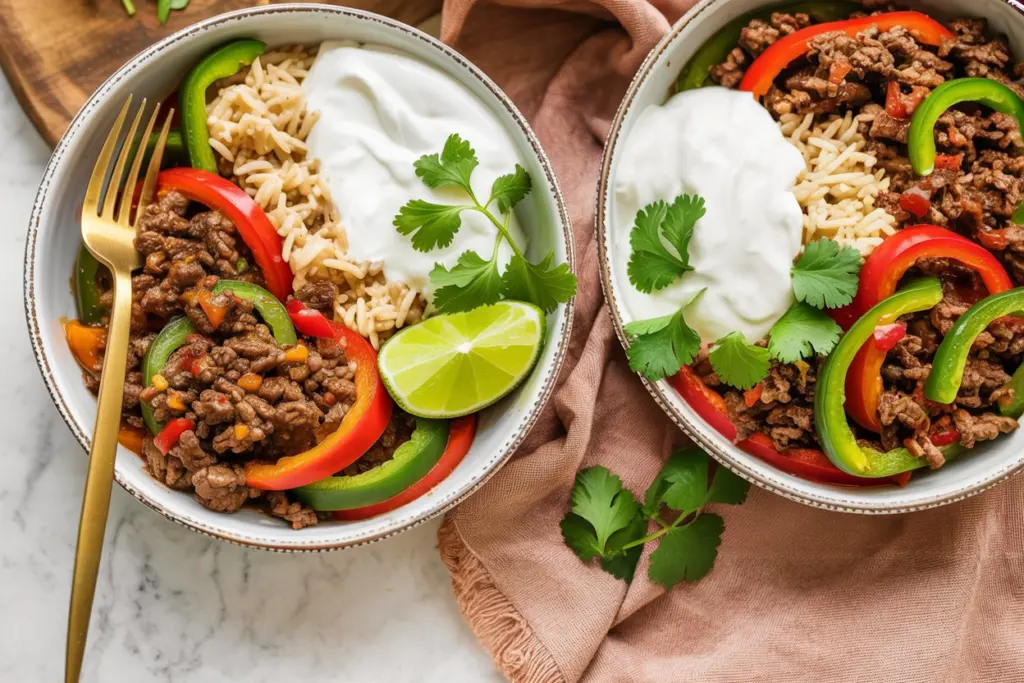fajita rice bowls
