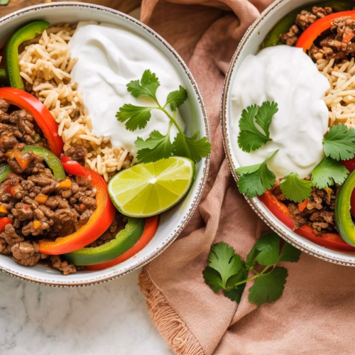 fajita rice bowls