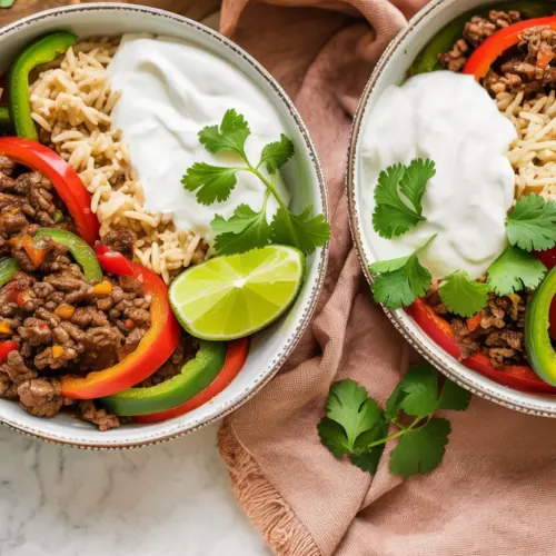 fajita rice bowls
