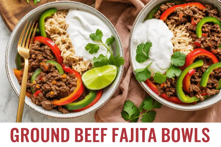 Spicy Ground Beef Fajita Rice Bowls Recipe (Just In 25 min!)