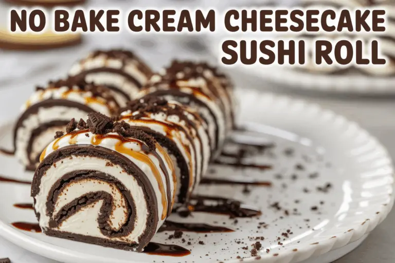 No-Bake Cheesecake Roll – Creamy Chocolate Dessert Delight