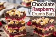 Decadent Chocolate Raspberry Crumb Bars