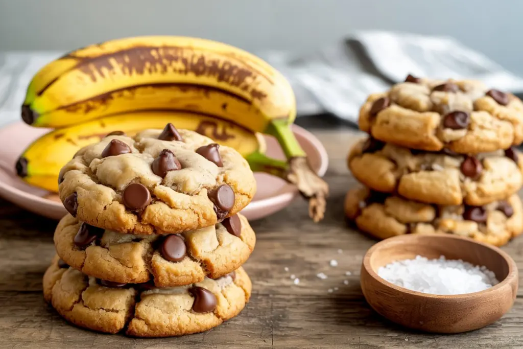 Soft Chocolate Chip Banana Cookies – Ready in under 30 min! 3 banana cookies
